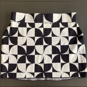 Show Me Your Mumu Geometric Black and White Skirt